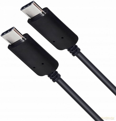 Kabel USB C - USB C 1m. silikonowy czarny [KABEL]