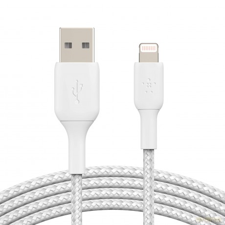 Kabel USB- Lightning Braided 3m biały [KABEL]