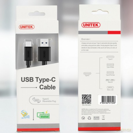 Kabel USB TYP-C DO USB 3.0; 1m; Y-C474BK [KABEL]