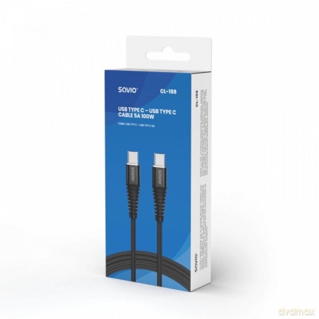 Kabel USB typu C - USB typu C 5A 1m, CL-159 [KABEL]