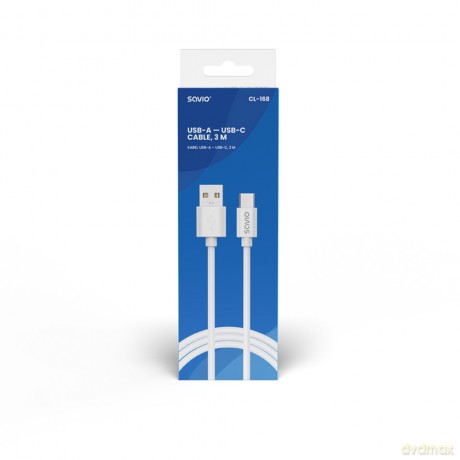 Kabel USB-A - USB-C, 2A, 3m, CL-168 [KABEL]