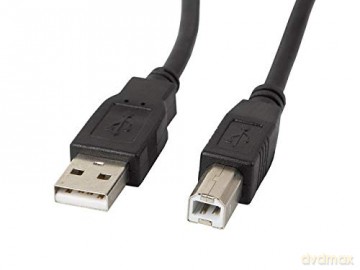 Kabel USB-A(M)->USB-B(M) 2.0 1.0M CZARNY FERRYT [KABEL]