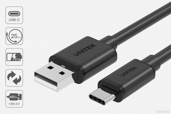 Kabel USB-C - USB-A 2.0; 2M; M/M; C14068BK [KABEL]