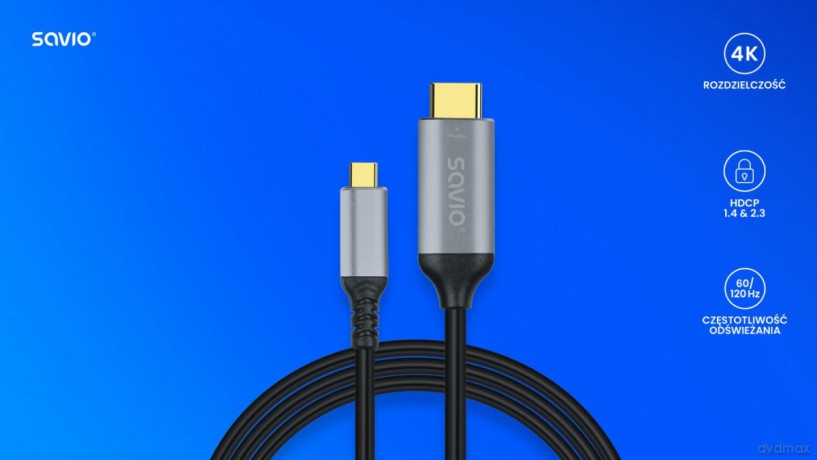 Kabel USB-C do HDMI v2.0b, 3m, miedź CL-184 [KABEL]
