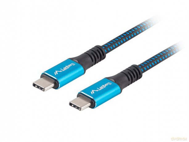 Kabel USB-C M/M USB4 0.5m 100W 8K 60HZ czarno-niebieski [KABEL]