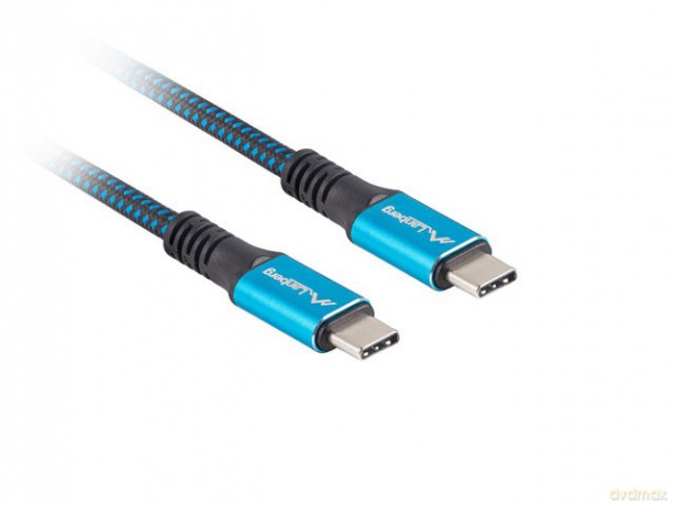 Kabel USB-C M/M USB4 0.5m 100W 8K 60HZ czarno-niebieski [KABEL]
