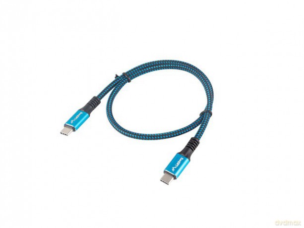 Kabel USB-C M/M USB4 0.5m 100W 8K 60HZ czarno-niebieski [KABEL]