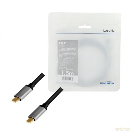 Kabel USB-C M/M, PD, aluminiowy 1.5m [KABEL]
