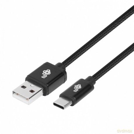 Kabel USB-USB C 1.5m czarny sznurek premium [KABEL]