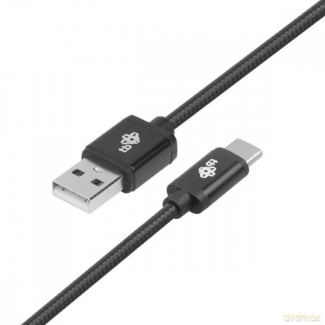 Kabel USB-USB C 1.5m czarny sznurek premium [KABEL]
