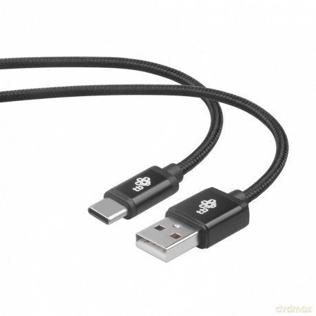 Kabel USB-USB C 1.5m czarny sznurek premium [KABEL]