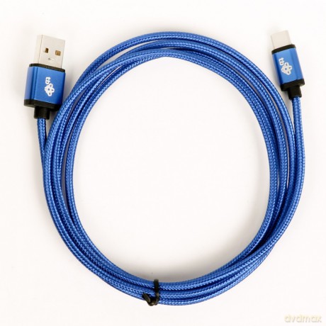 Kabel USB-USB C 1.5m niebieski sznurek [KABEL]