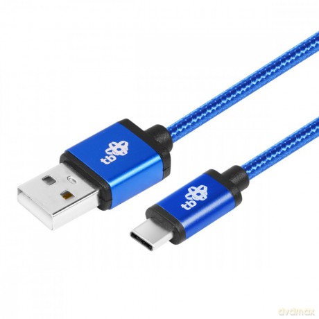 Kabel USB-USB C 1.5m niebieski sznurek [KABEL]