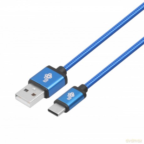 Kabel USB-USB C 1.5m niebieski sznurek premium [KABEL]