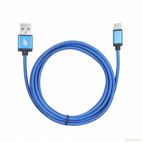 Kabel USB-USB C 1.5m niebieski sznurek premium [KABEL]