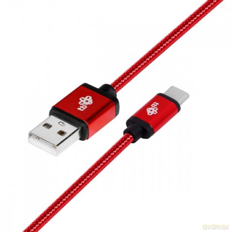 Kabel USB-USB C 1.5m rubinowy sznurek [KABEL]
