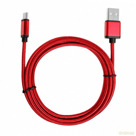Kabel USB-USB C 1.5m rubinowy sznurek [KABEL]
