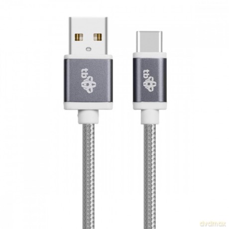 Kabel USB-USB C 1.5m szary sznurek premium [KABEL]
