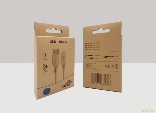 Kabel USB-USB C 1m.ekologiczny 2.0. 3A [KABEL]