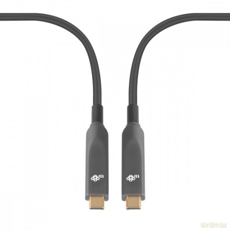 Kabel video USB C-C optyczny 4K hybryda 5m [KABEL]