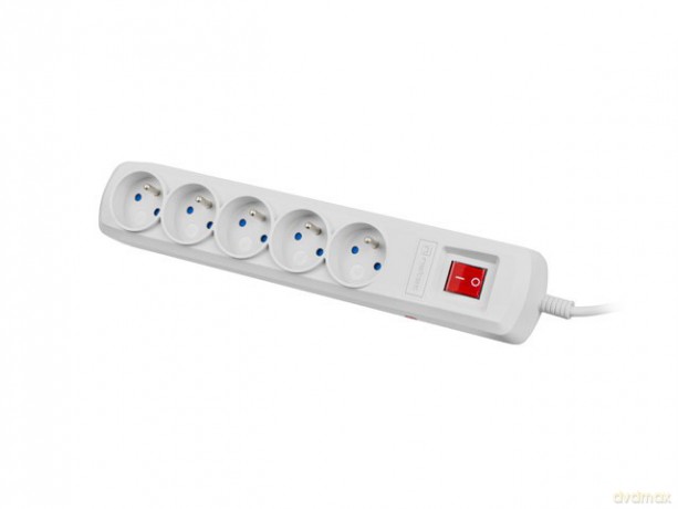Listwa przeciwprzepięciowa Bercy 400 1,5m (5 gniazd) Szara