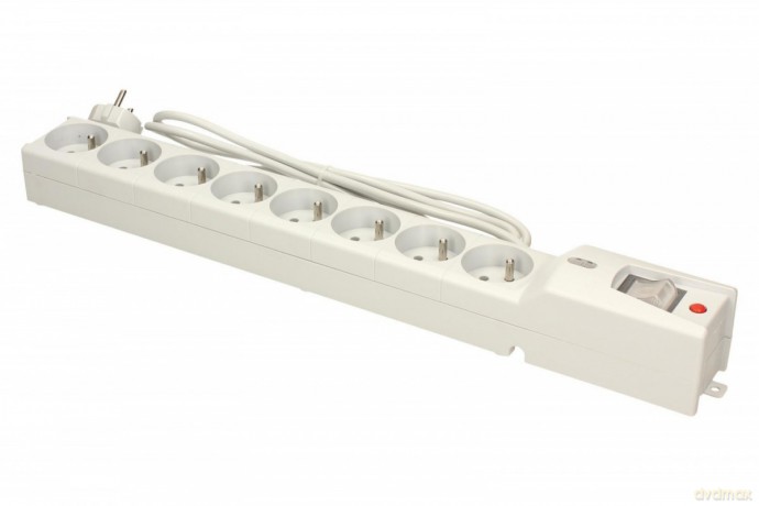 Listwa przeciwprzepięciowa LX 810, 1L, 1,5m, szara