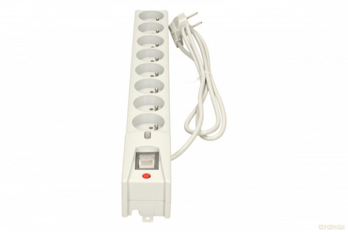 Listwa przeciwprzepięciowa LX 810, 1L, 1,5m, szara