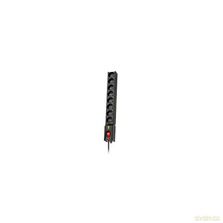 Listwa przeciwprzepięciowa LXA 816, 3L, 3,0m, czarna