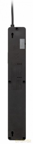 Listwa przeciwprzepięciowa ZX 510, 1L, 1,0m, czarna