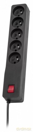 Listwa przeciwprzepięciowa ZX 510, 1L, 3,0m, czarna