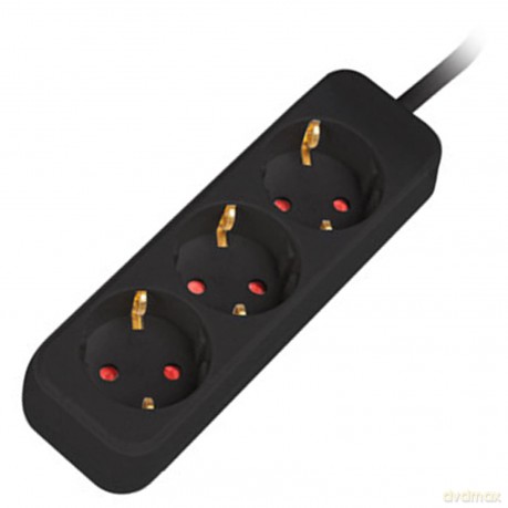Listwa przedłużacz 1,5m 3X230v c PS0-03F-0150-BK
