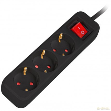 Listwa przedłużacz 1,5m 3x230V PS1-03F-0150-BK