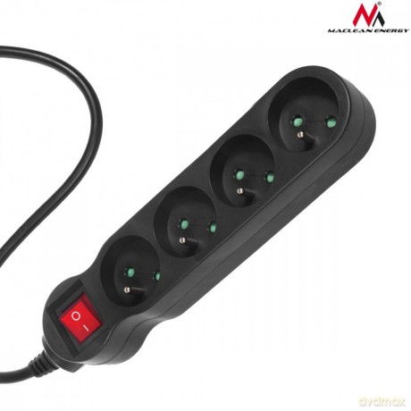 Listwa zasilająca 4g 5m MCE182 2300W czarna
