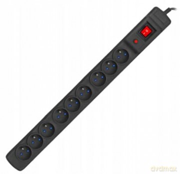Listwa zasilająca MULTI M9 czarna 3M 9X 230V PL