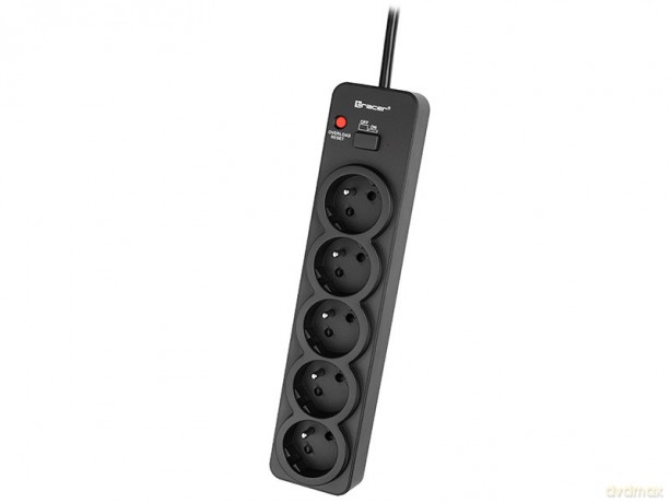Listwa zasilająca PowerGuard PRO 1.8m (5 gniazd, 1 włącznik) czarna