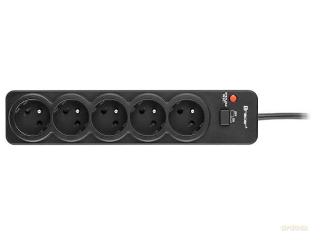 Listwa zasilająca PowerGuard PRO 1.8m (5 gniazd, 1 włącznik) czarna
