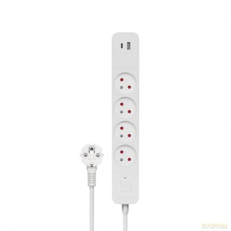 Listwa zasilająca przeciwprzepięciowa 4 gniazda USB-A i USB-C, 1.5m, LZ-11