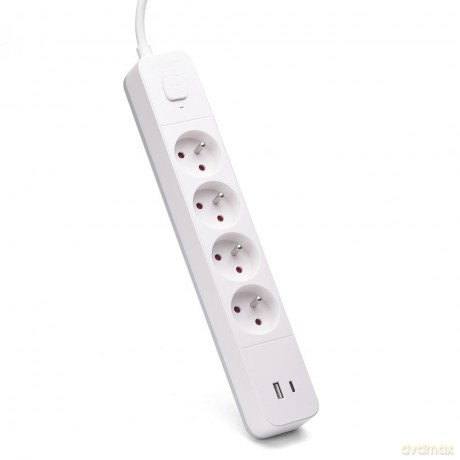 Listwa zasilająca przeciwprzepięciowa 4 gniazda USB-A i USB-C, 1.5m, LZ-11