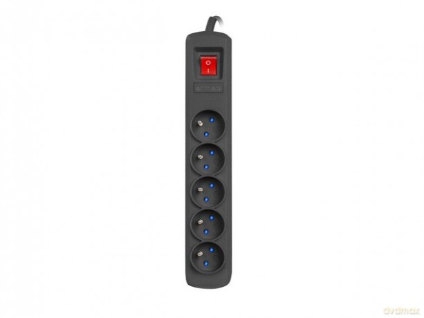 Listwa zasilająca R5 3m 5x230V PL 10A Czarna