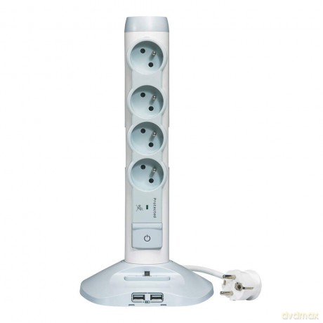 Listwa zasilająca z przedłużaczem i ładowarką 4x2P+Z 2xUSB 050014