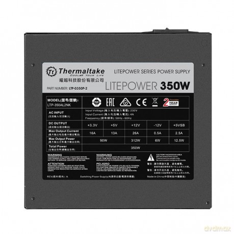 Litepower II Black 350W (Active PFC, 120mm)