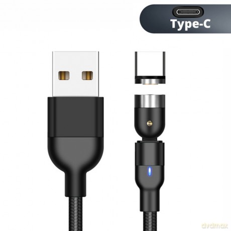 Magnetyczny kabel USB C 3w1 1m kątowy MCE474 [KABEL]