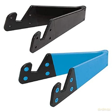 Mini stojak pod tablet, telefon niebiesko/czarny