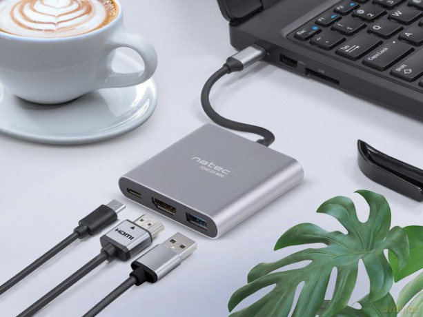 Multi Port Fowler mini USB-C PD, USB 3.0, HDMI 4K [KABEL]