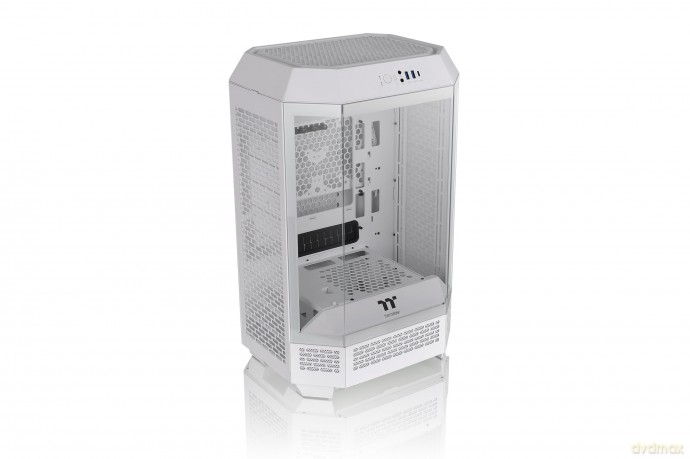 Obudowa - The Tower 300 Tempered Glass x 3, CT140 Fan x 2 Biała