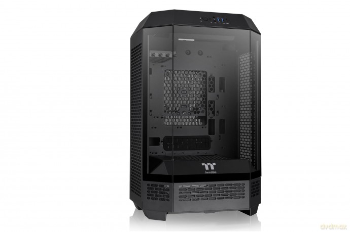 Obudowa - The Tower 300 Tempered Glass x 3, CT140 Fan x 2 Czarna