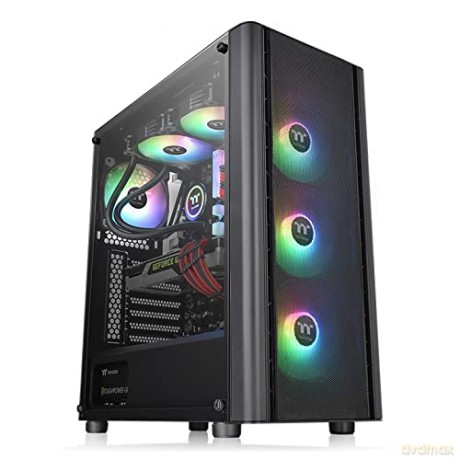obudowa - V250 Air Tempered Glass 3x12cm ARGB + 12cm - Blac