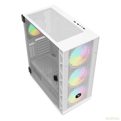 Obudowa komputerowa ARGB Mesh/Glass, Raptor X1 Biała