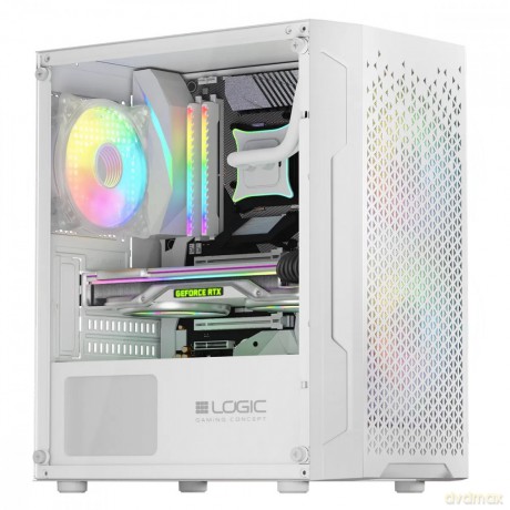 Obudowa Komputerowa Logic Aramis ARGB Mini USB 3.0 Biała