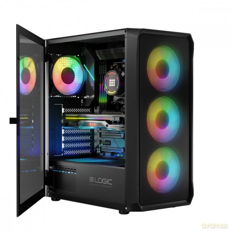 Obudowa Komputerowa Logic Portos ARGB Midi USB 3.0 Czarna